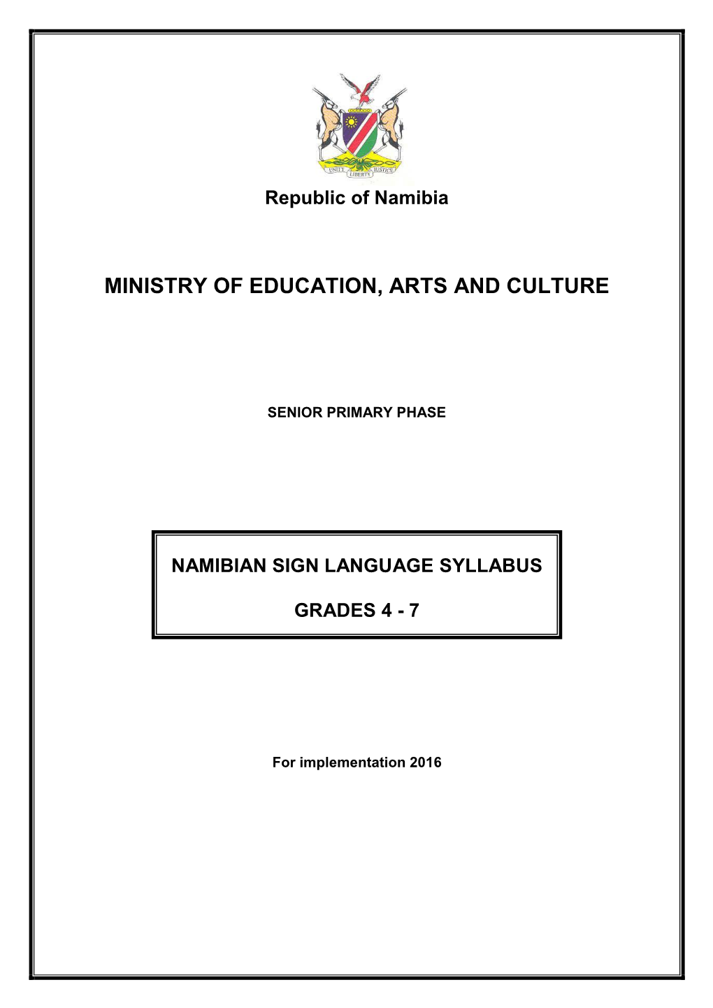 Hearing Impaired-SP Syllabuses Namibian Sign Apr 2015