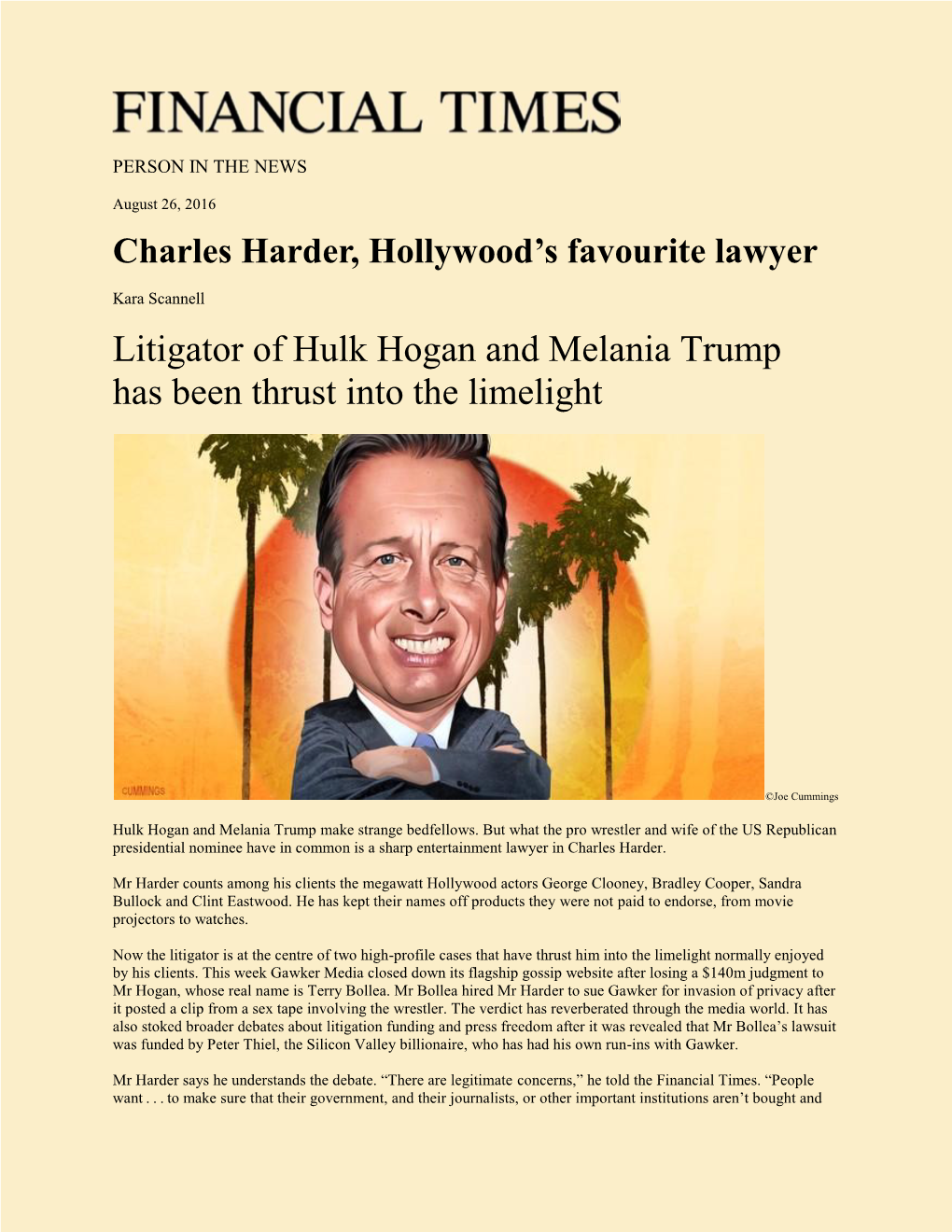 Litigator of Hulk Hogan and Melania Trump Has Been Thrust Into the Limelight