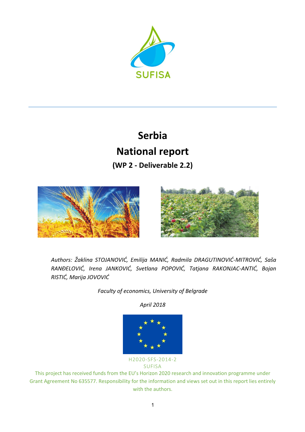 Serbia National Report (WP 2 - Deliverable 2.2)