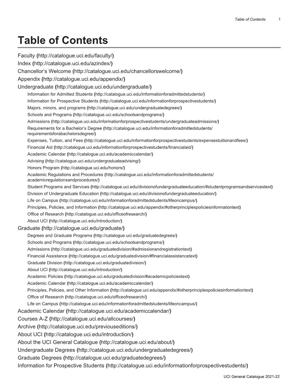 Table of Contents 1