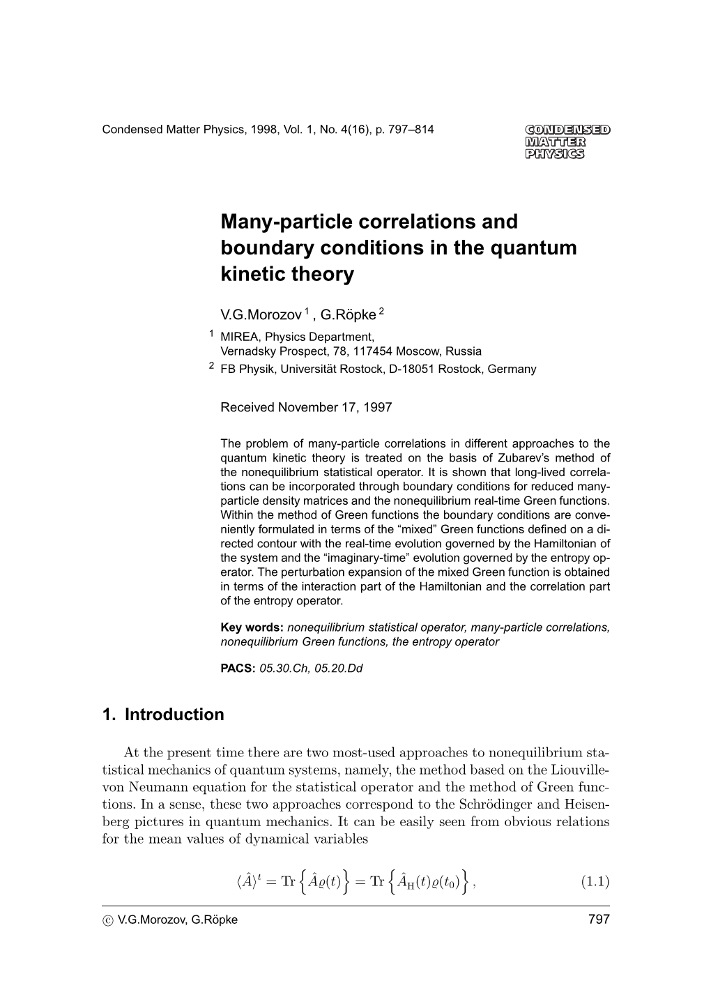 Many-Particle Correlations and Boundary Conditions in the Quantum Kinetic Theory