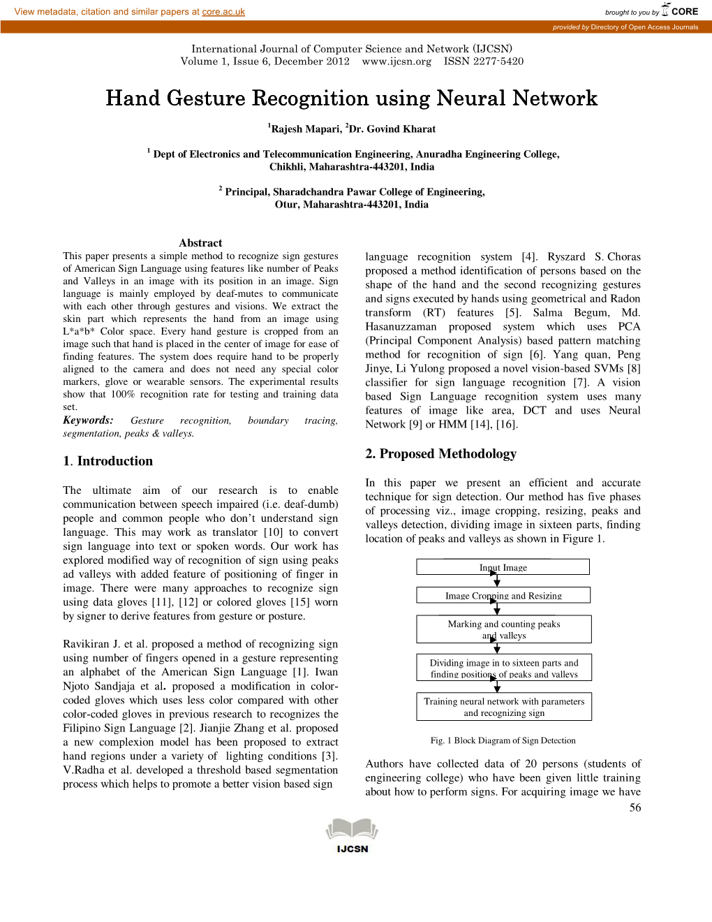 Hand Gesture Recognition Using Neural Network Hand Gesture