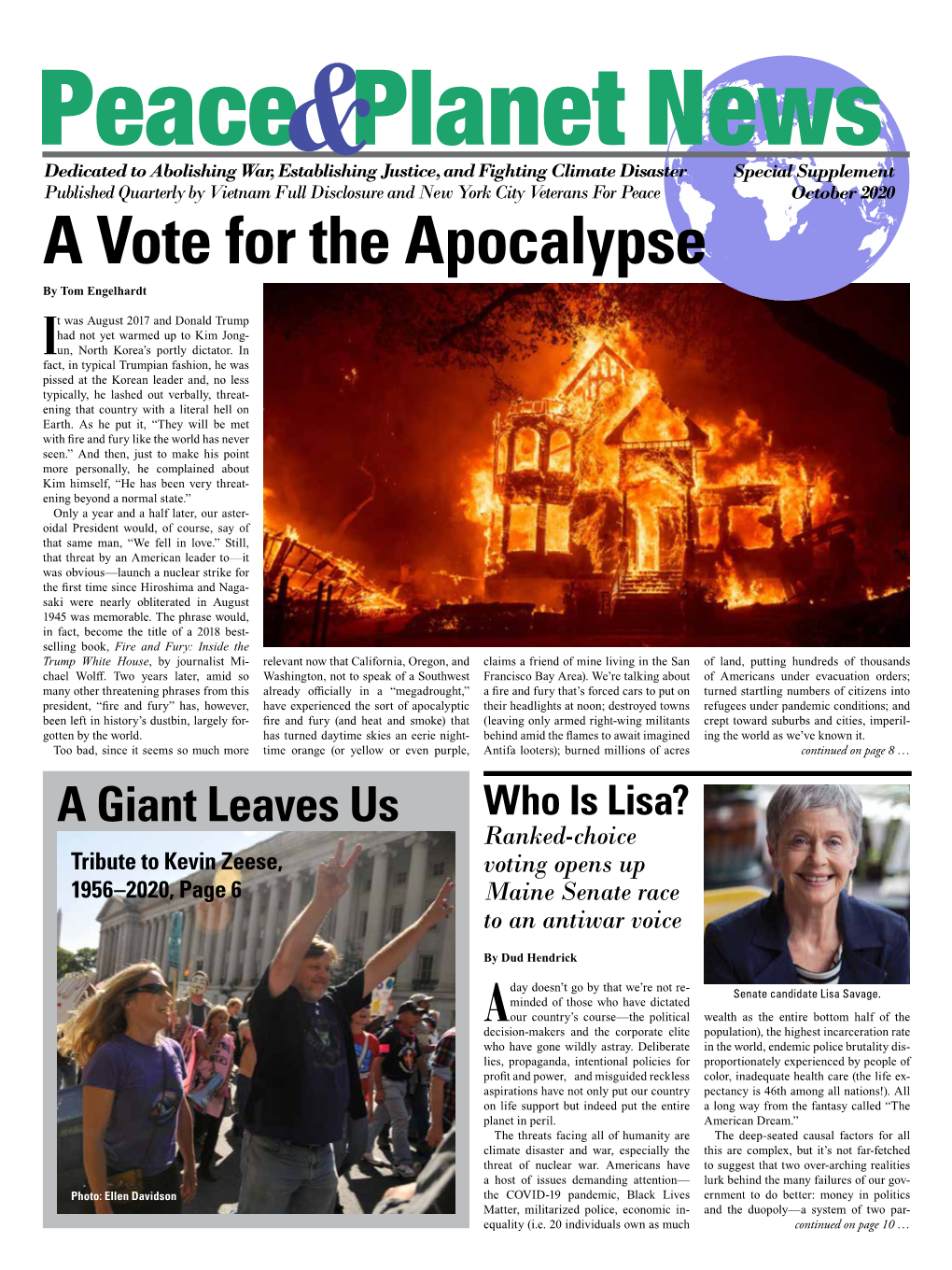 A Vote for the Apocalypse by Tom Engelhardt