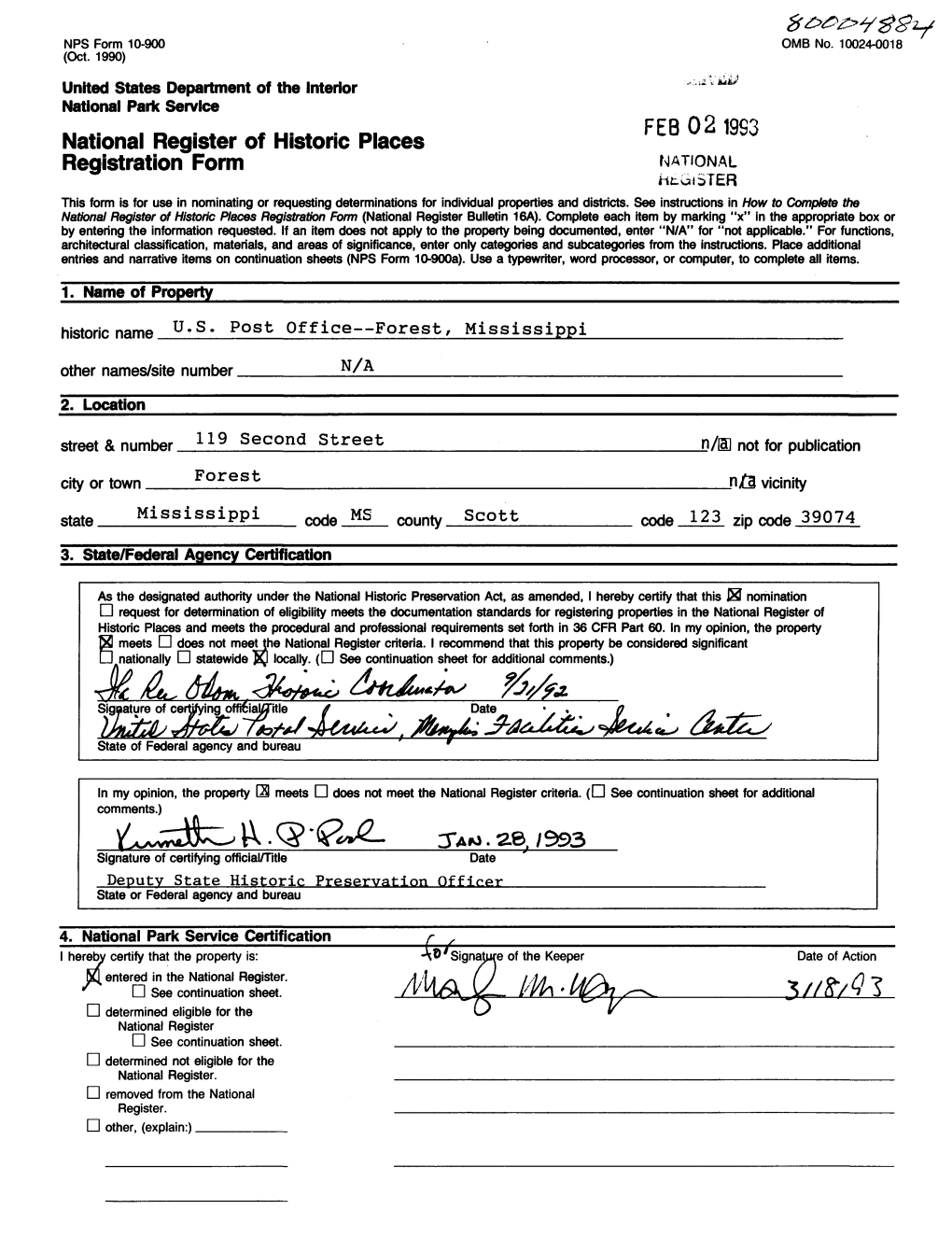 National Register of Historic Places Continuation Sheet