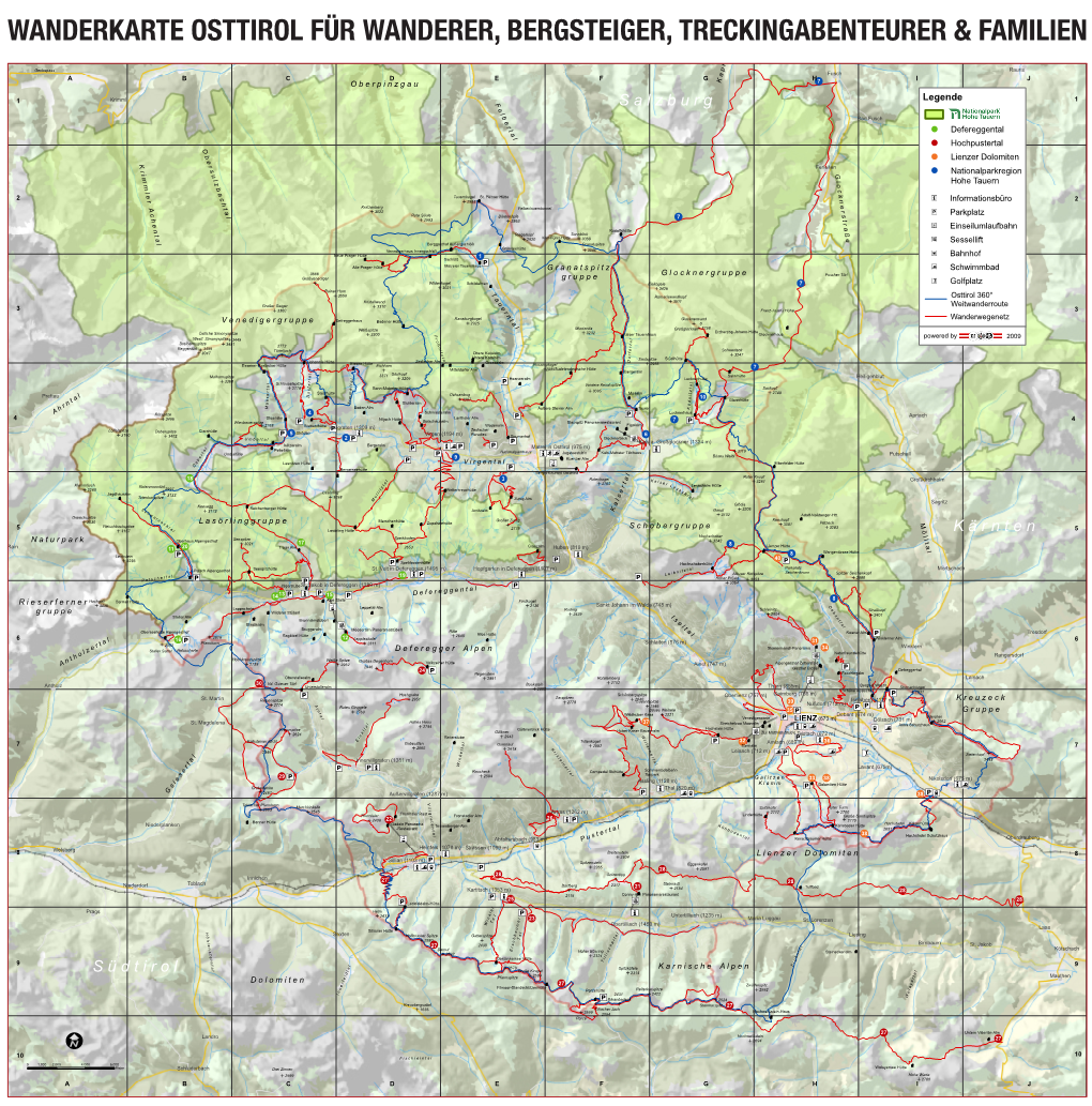 Wanderkarte Osttirol Für Wanderer, Bergsteiger, Treckingabenteurer