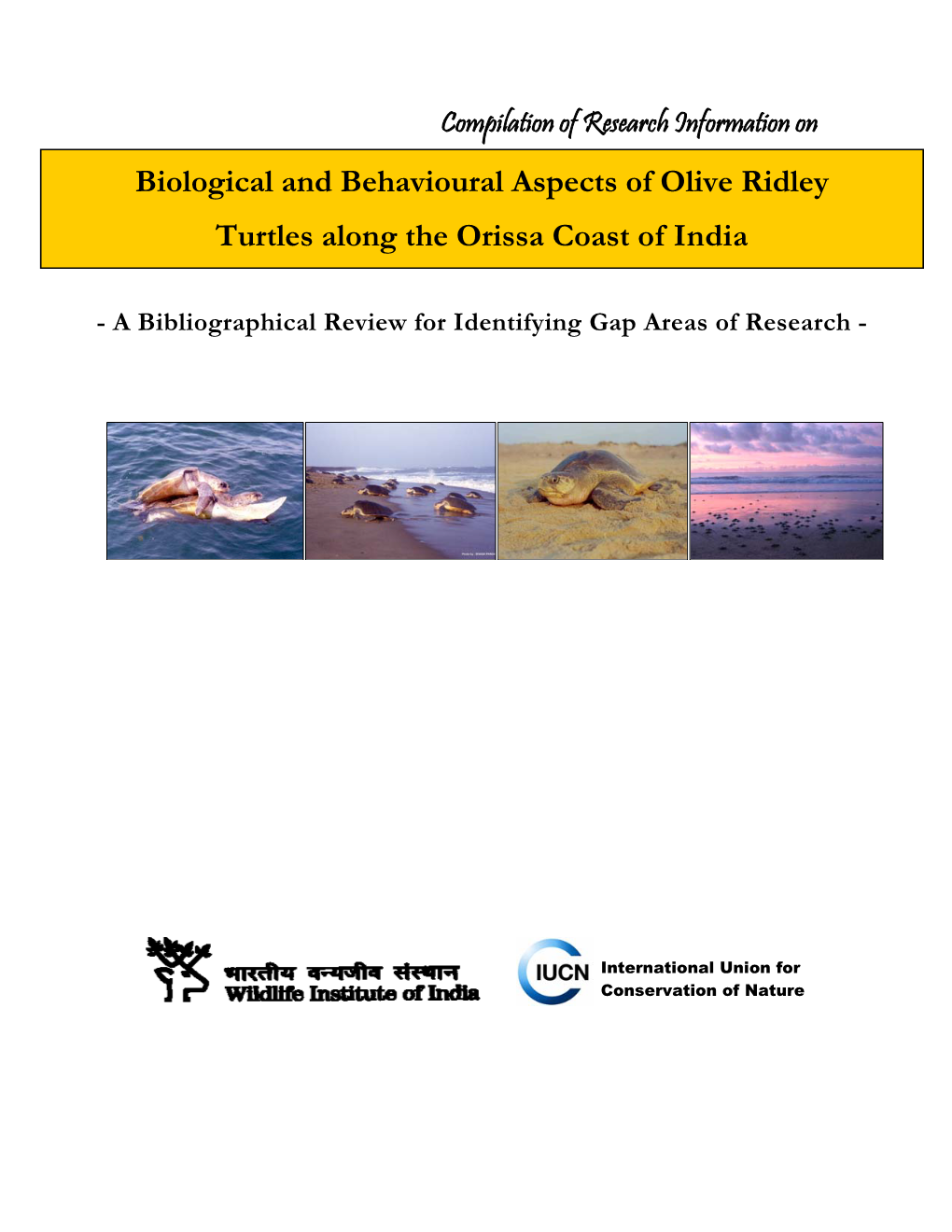 Biological and Behavioural Aspects of Olive Ridley Turtles Along the Orissa Coast of India