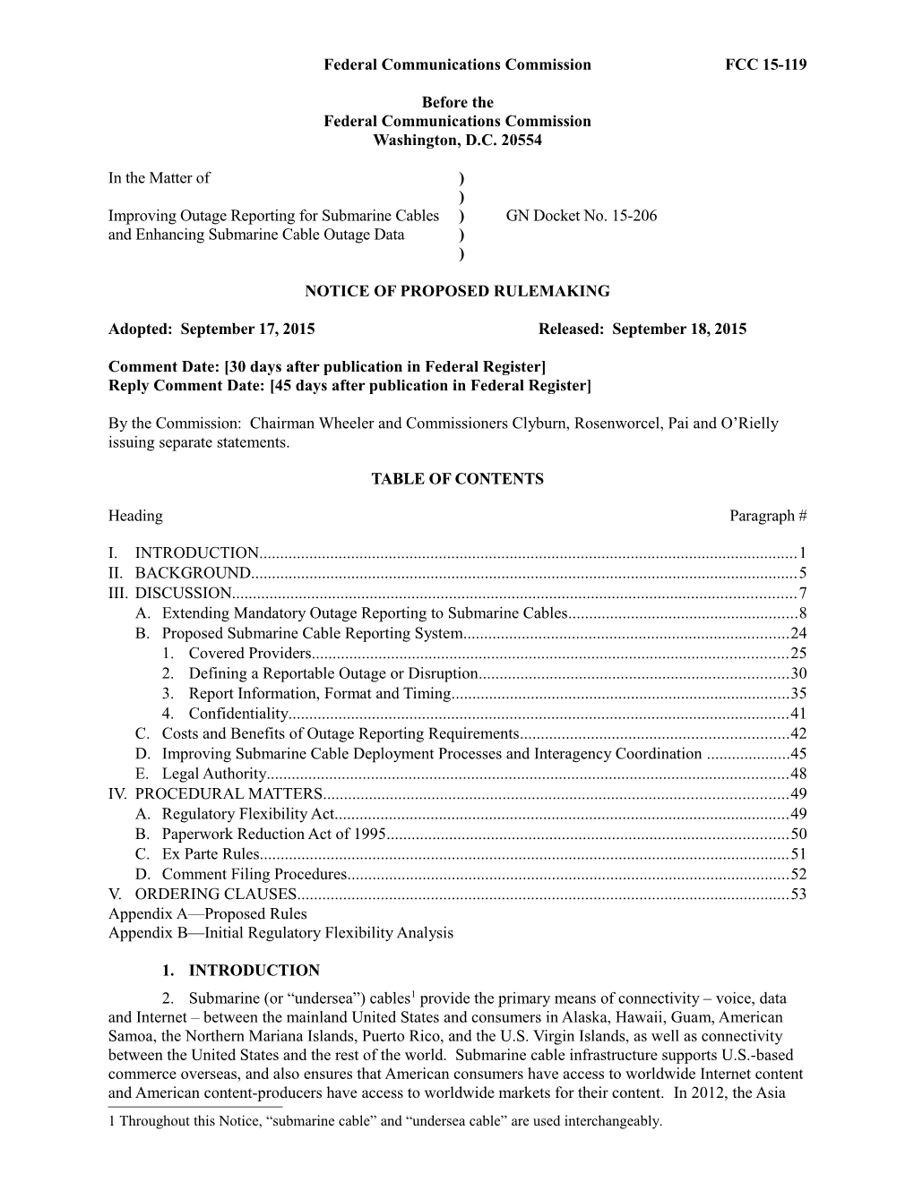 Federal Communications Commission FCC 15-119