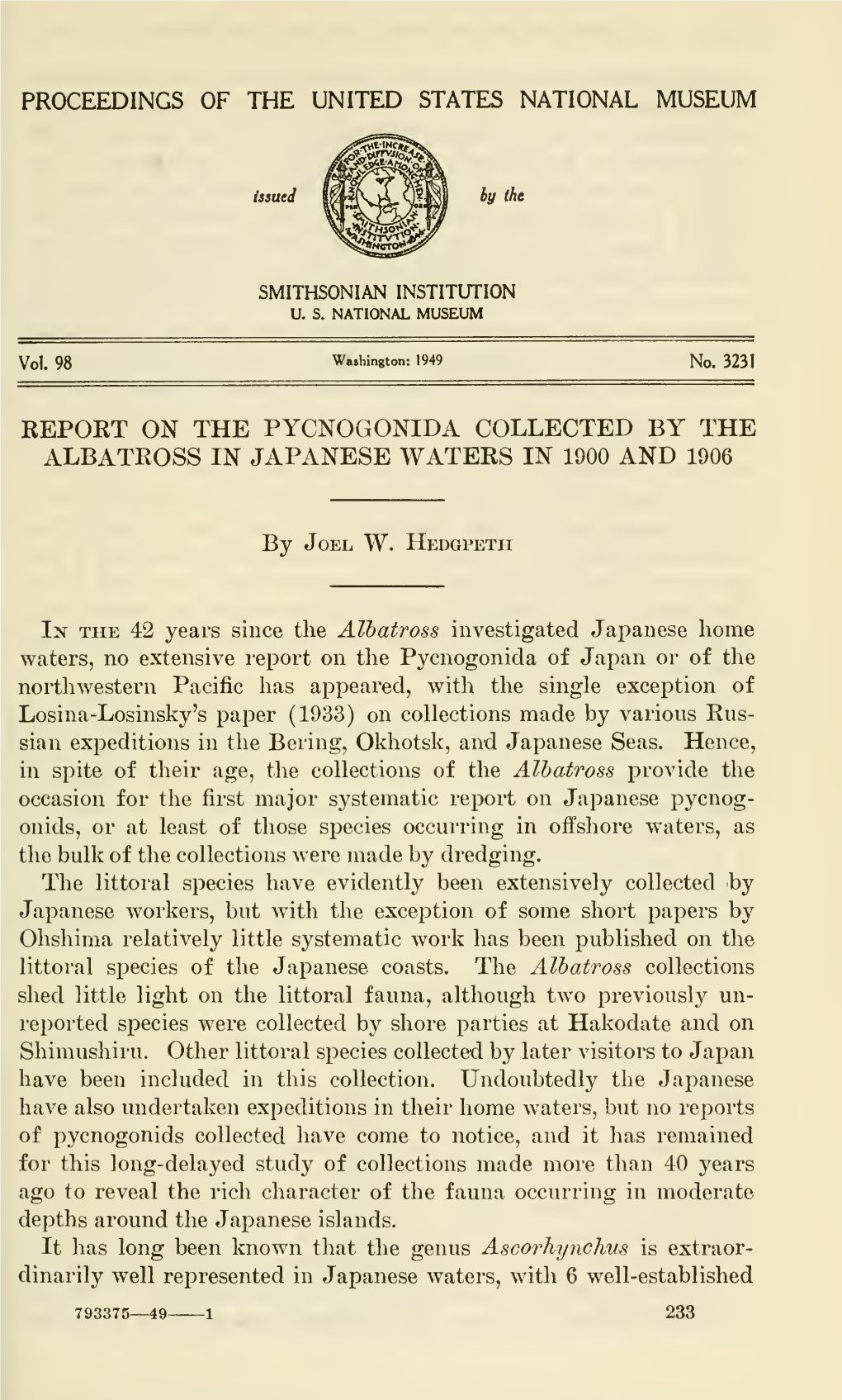 Proceedings of the United States National Museum