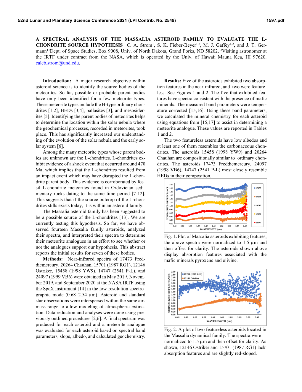 A Spectral Analysis of the Massalia Asteroid Family to Evaluate the L- Chondrite Source Hypothesis C