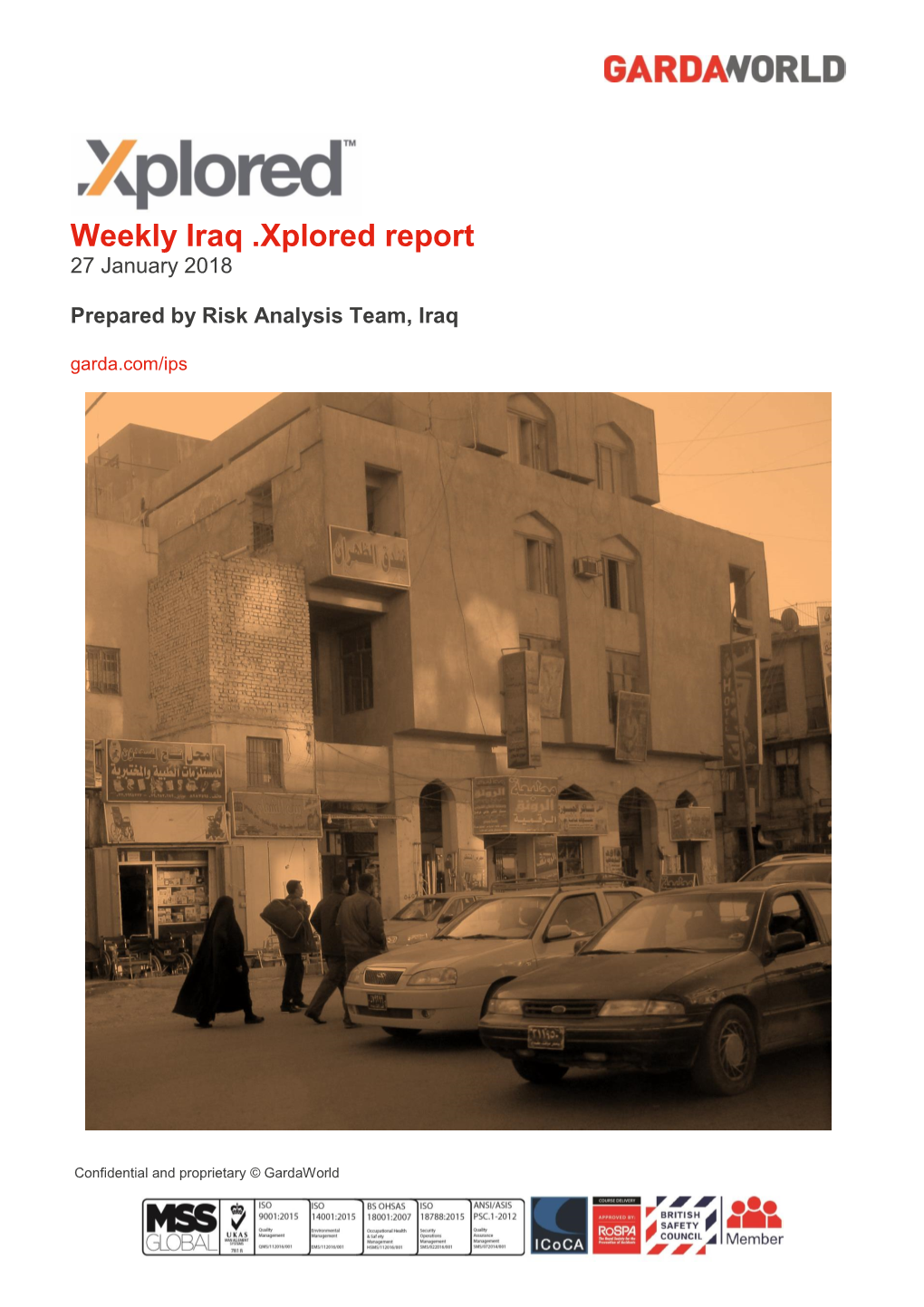 Weekly Iraq .Xplored Report 27 January 2018