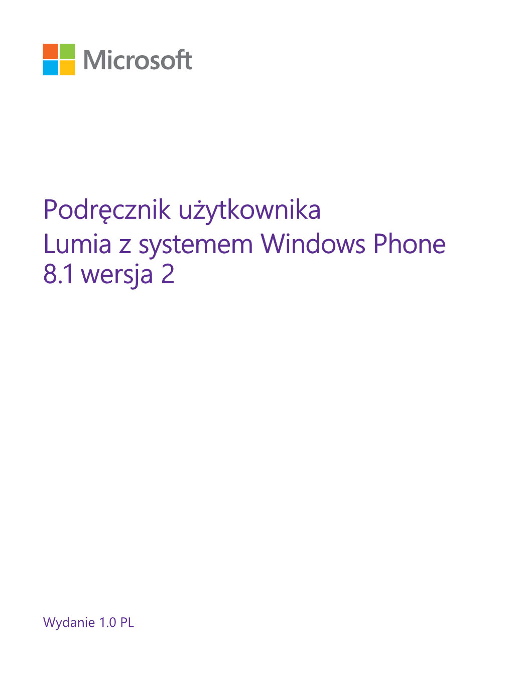 Podręcznik Użytkownika Lumia Z Systemem Windows Phone 8.1 Wersja 2