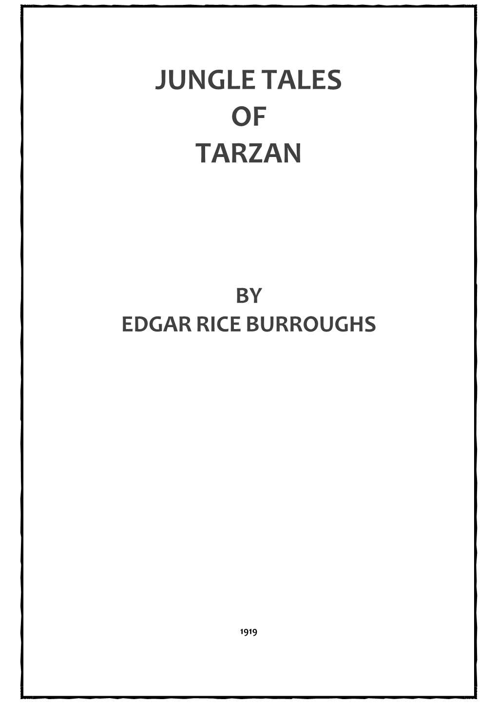 Jungle Tales of Tarzan