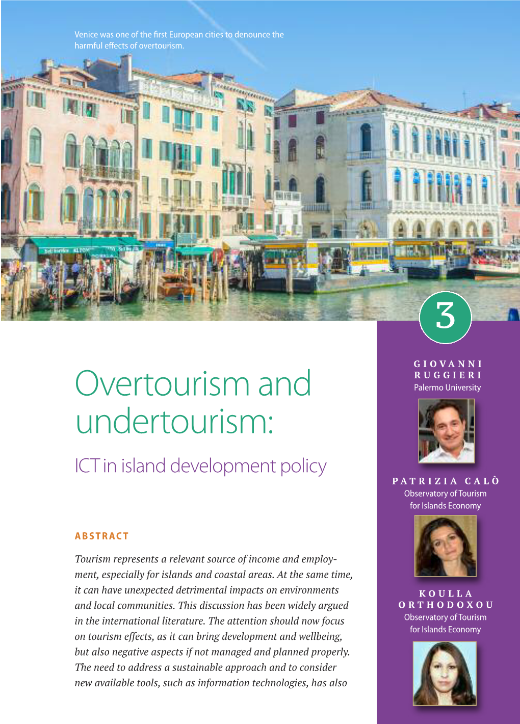 Overtourism and Undertourism: ICT in Island Development Policy