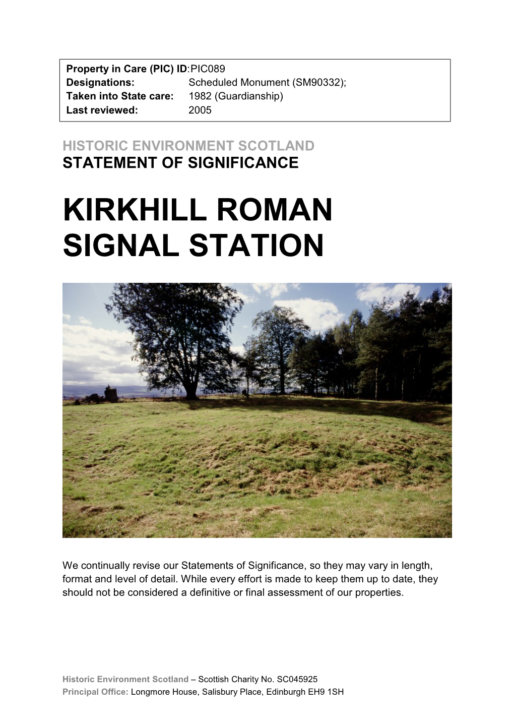 Kirkhill Roman Signal Station