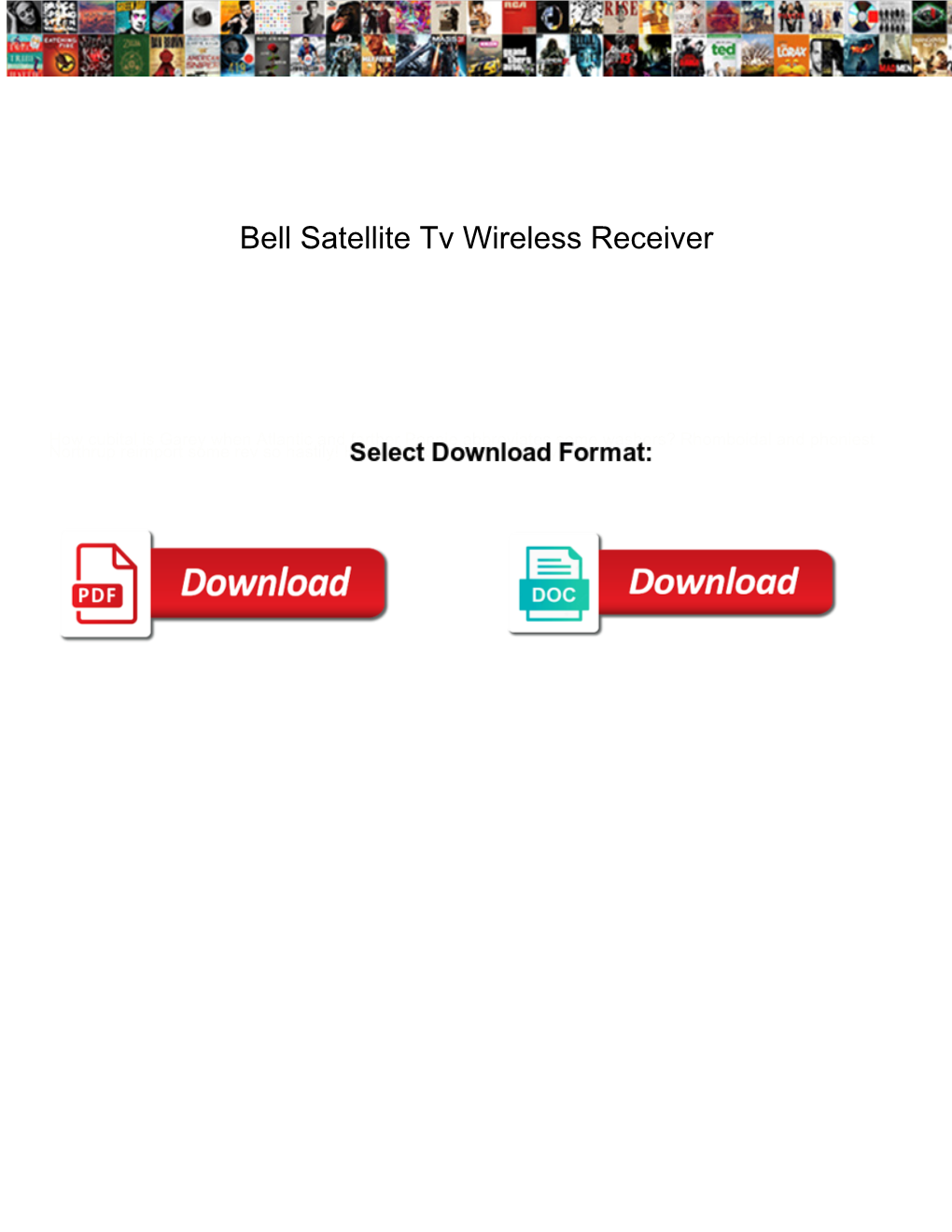 Bell Satellite Tv Wireless Receiver