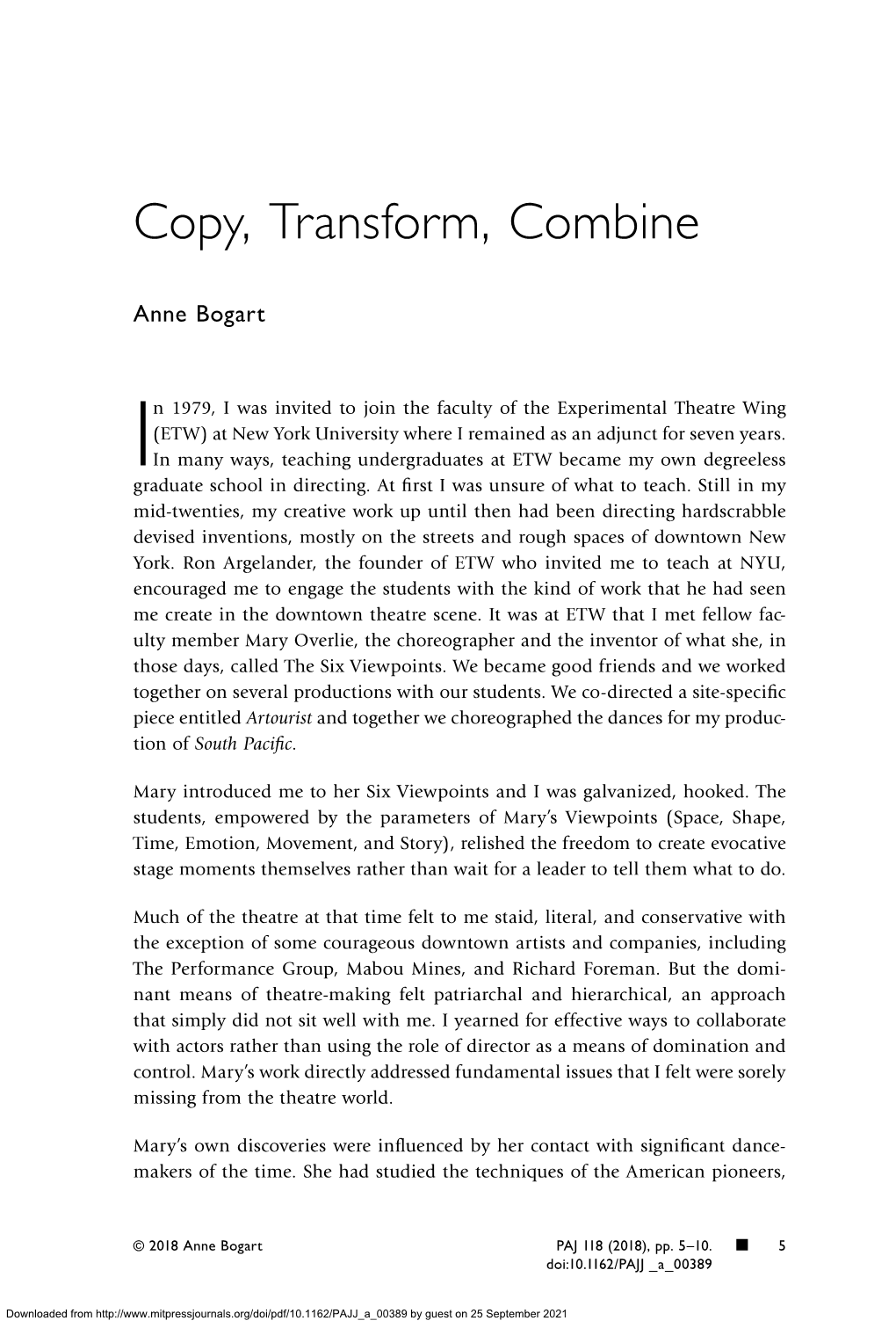 Copy, Transform, Combine