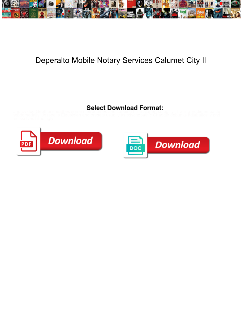 Deperalto Mobile Notary Services Calumet City Il