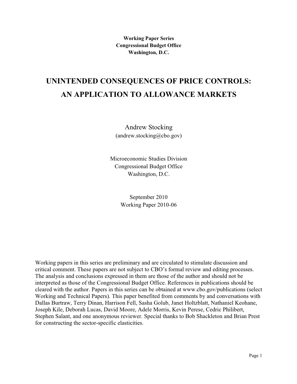 Unintended Consequences of Price Controls: an Application to Allowance Markets