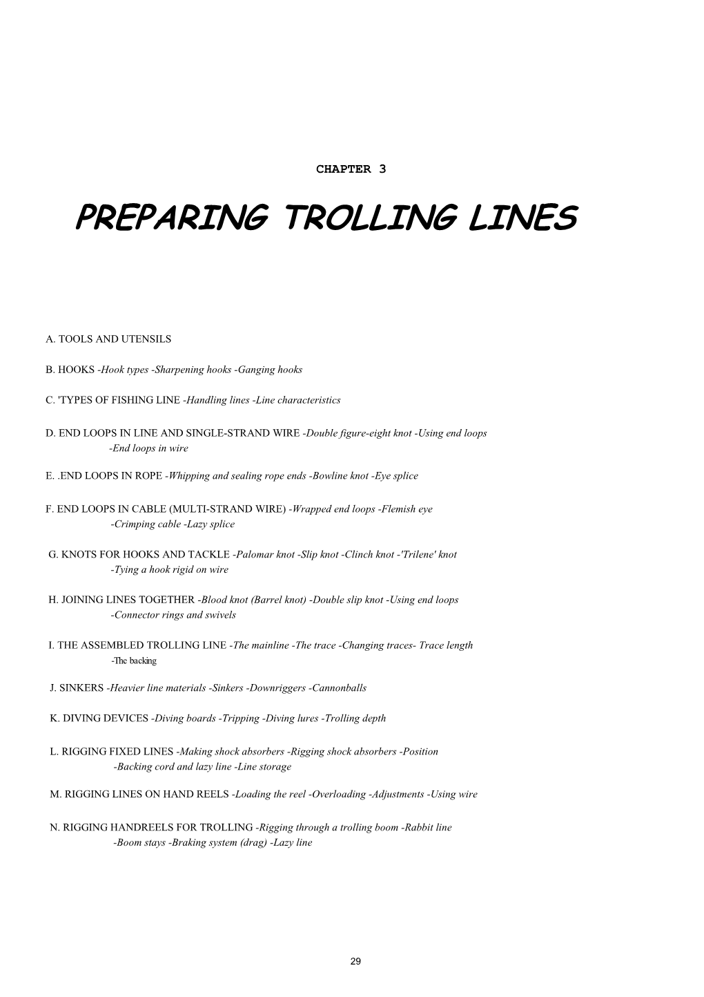 Preparing Trolling Lines