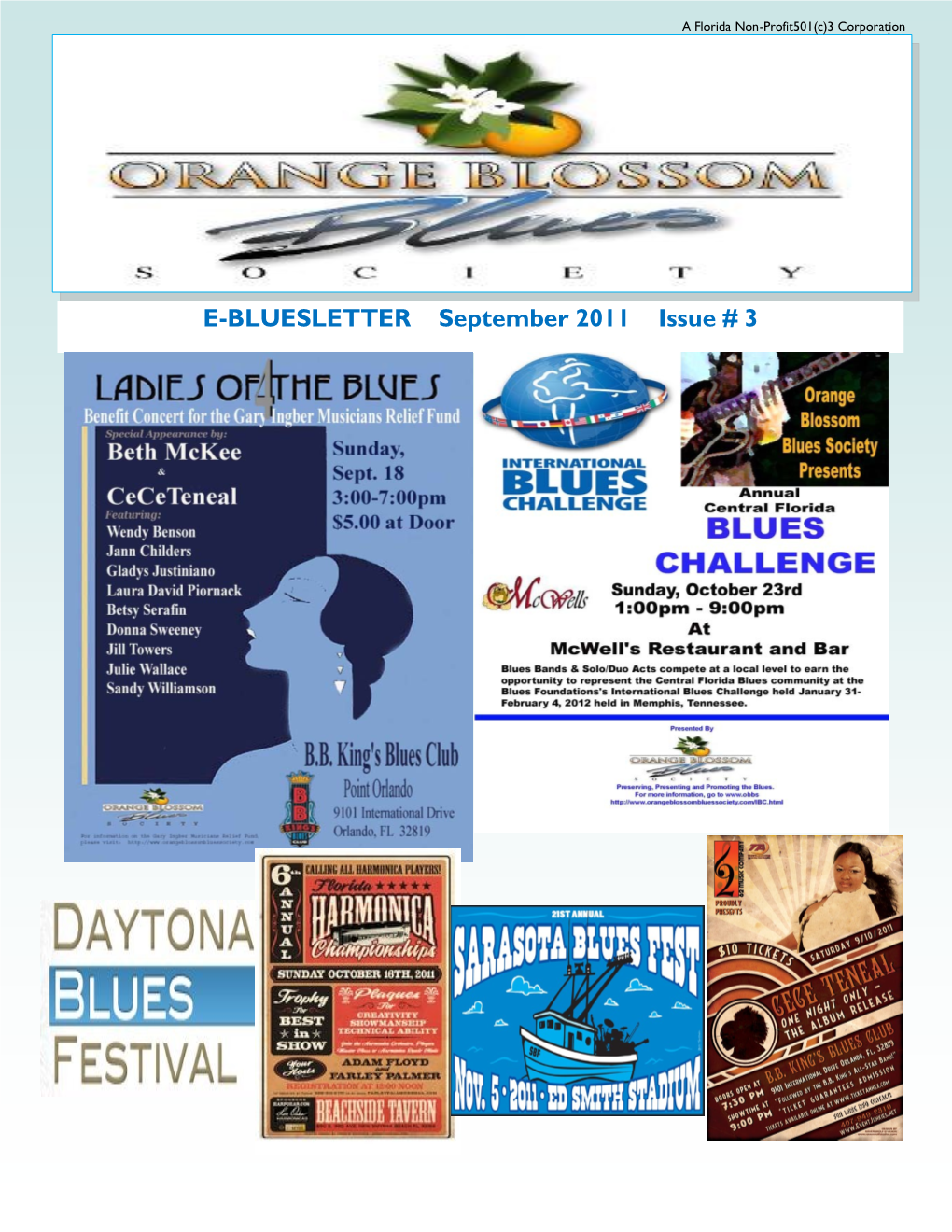 E-BLUESLETTER September 2011 Issue # 3 2