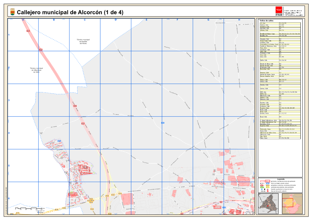 Callejero Municipal De Alcorcón (1 De 4)