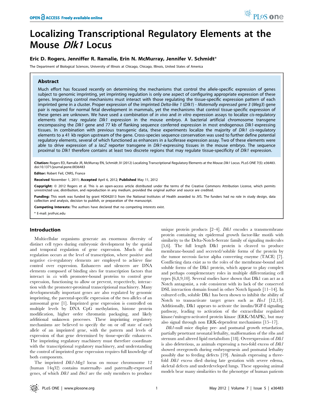 Localizing Transcriptional Regulatory Elements at the Mouse Dlk1 Locus