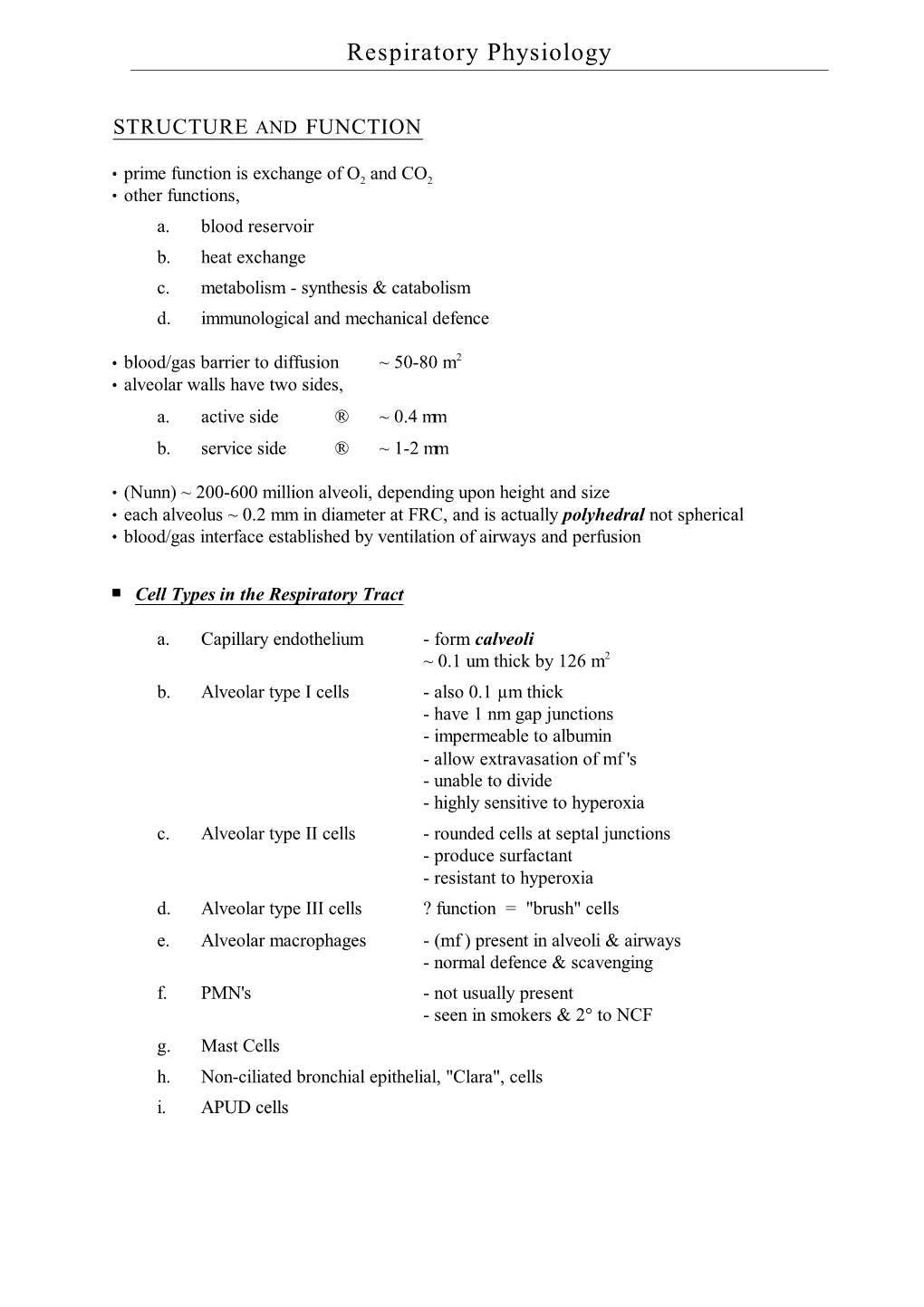 Respiratory Physiology