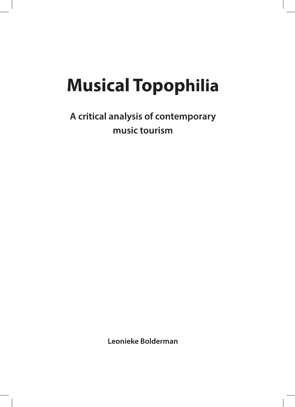 Musical Topophilia