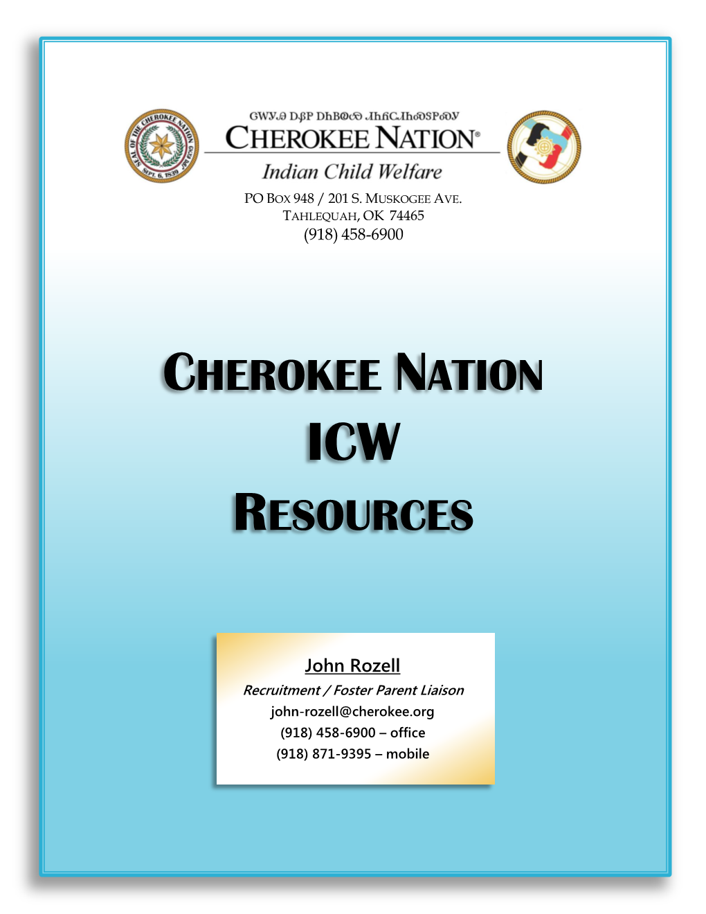 Cherokee Nation Resources