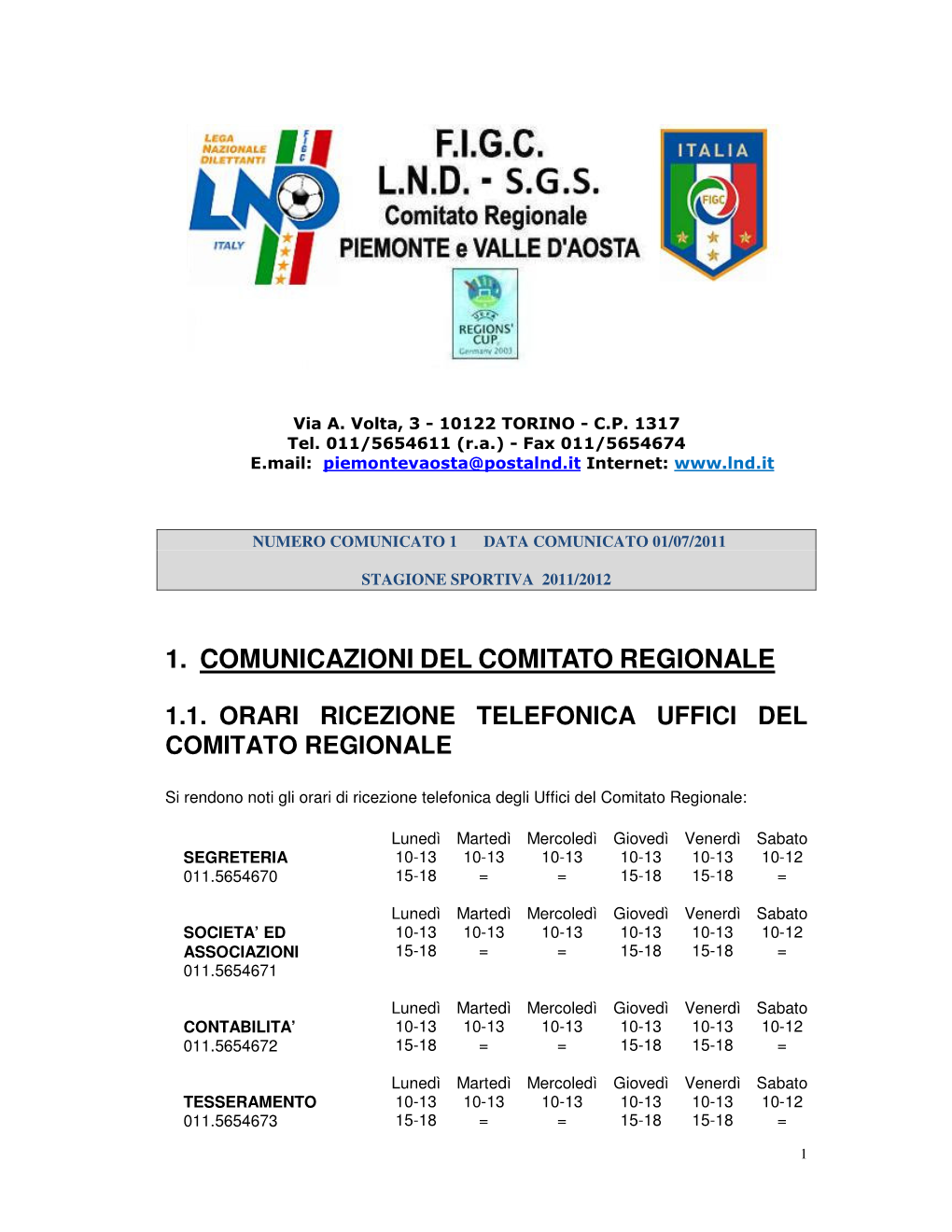 Stagione Sportiva 2011/2012