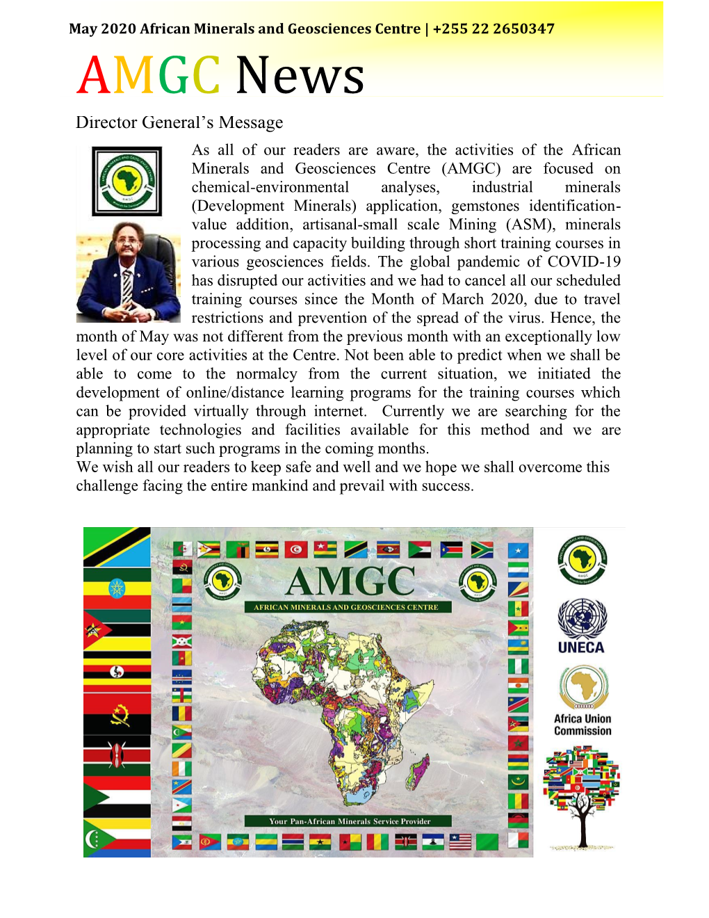 May 2020 African Minerals and Geosciences Centre | +255 22 2650347