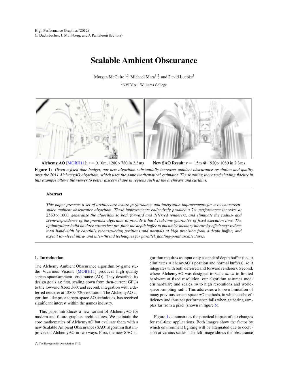 Scalable Ambient Obscurance