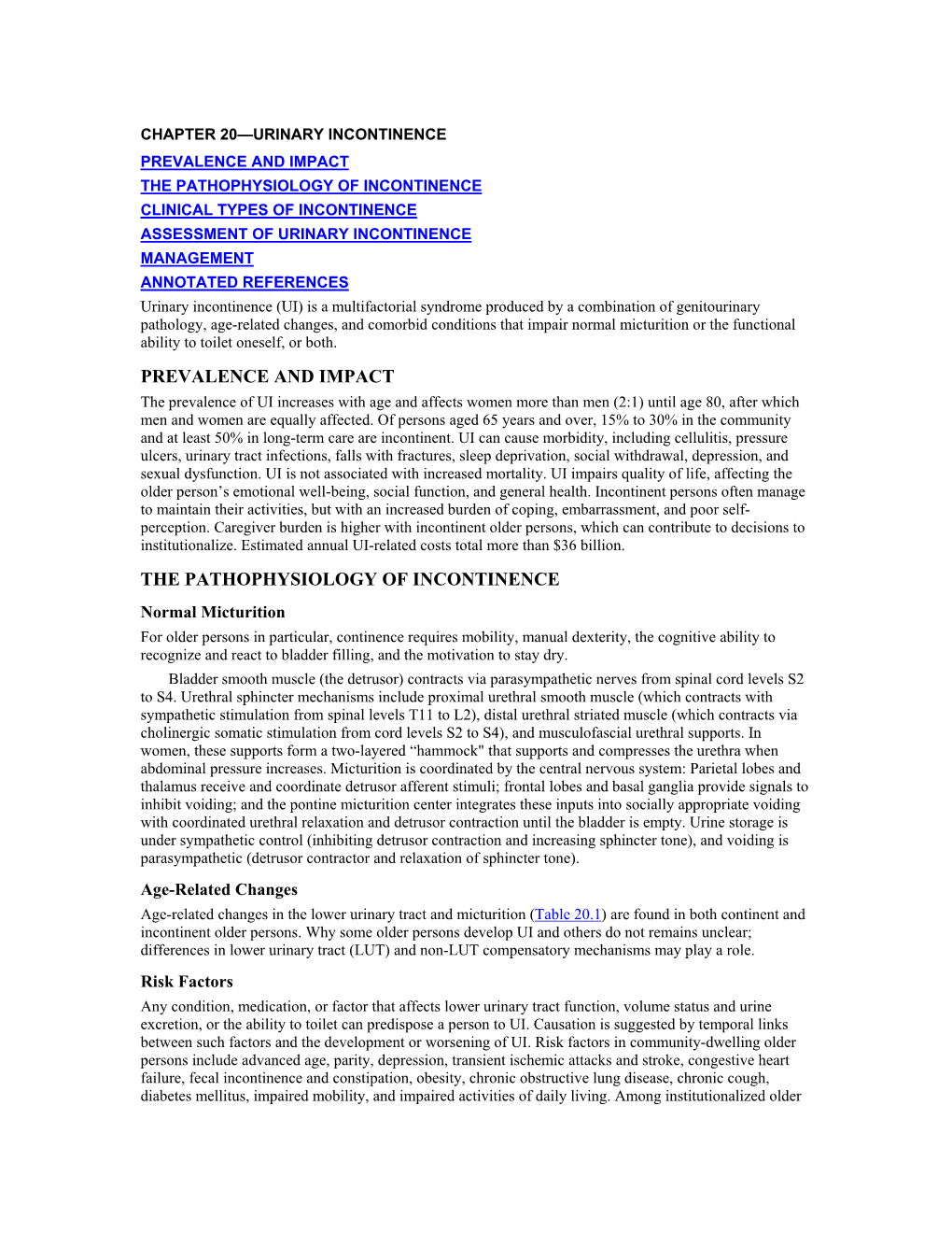 Chapter 20—Urinary Incontinence