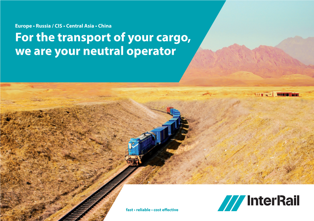 For the Transport of Your Cargo, We Are Your Neutral Operator
