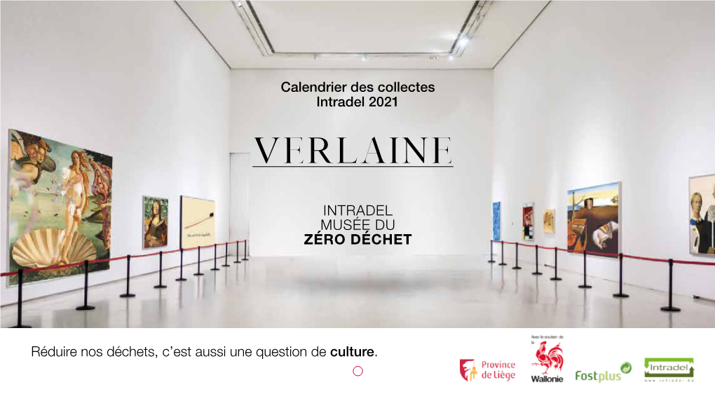 Calendrier Collectes Verlaine 2021