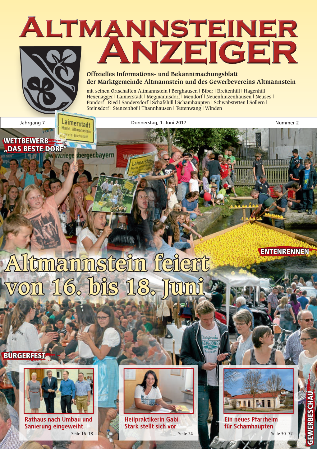 Altmannstein Feiert Von 16. Bis 18. Juni