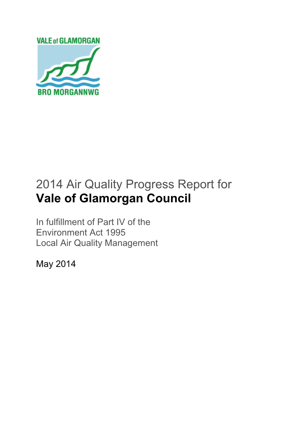 2014 Air Quality Progress Report for Vale of Glamorgan Council