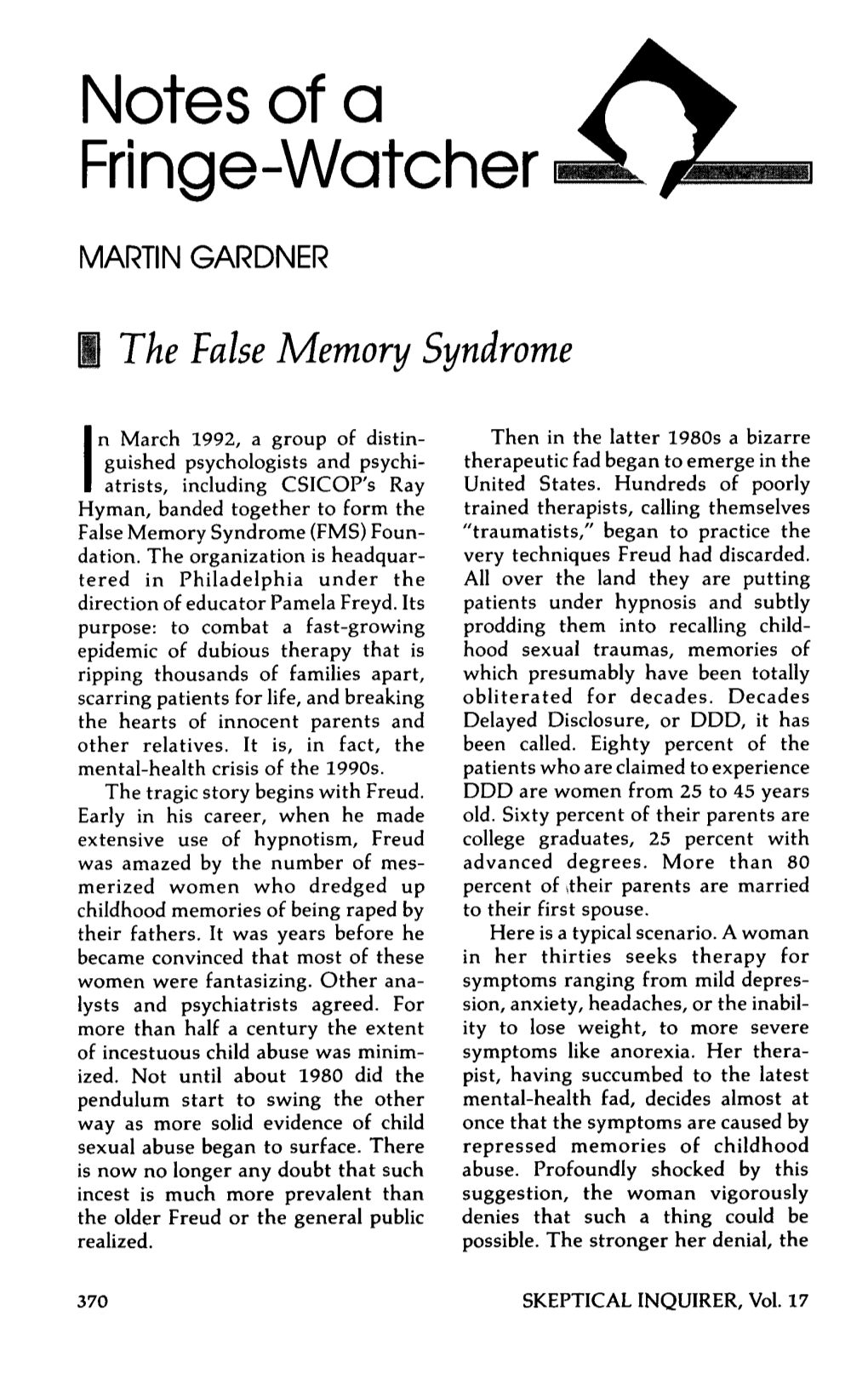 False Memory Syndrome