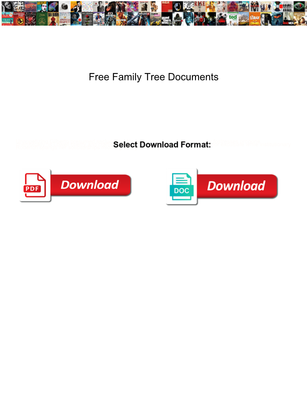 Free Family Tree Documents
