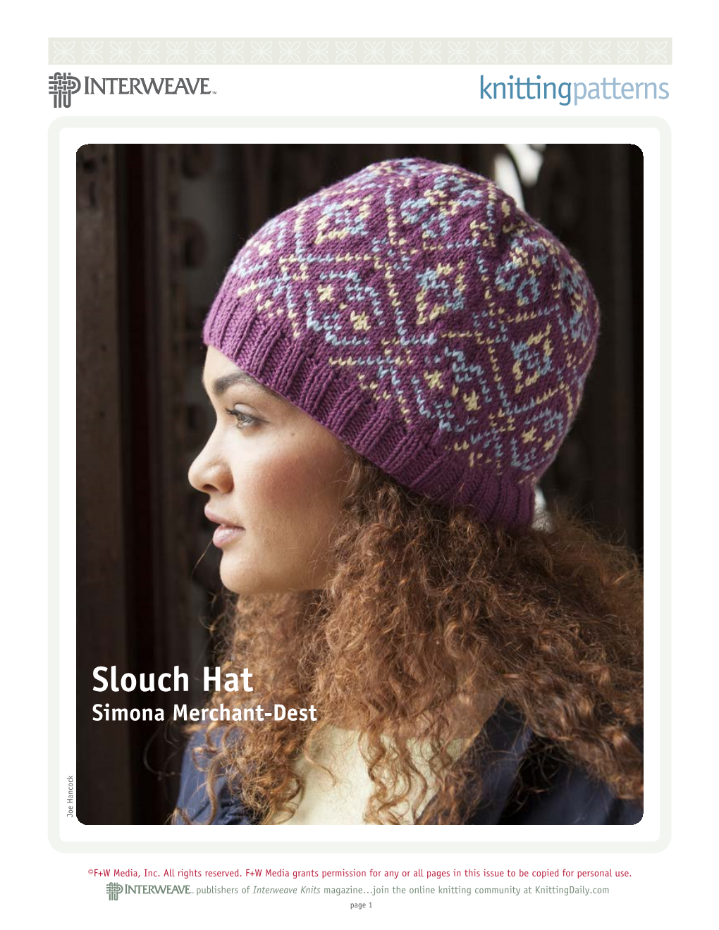 Slouch Hat Simona Merchant-Dest Joe Hancock