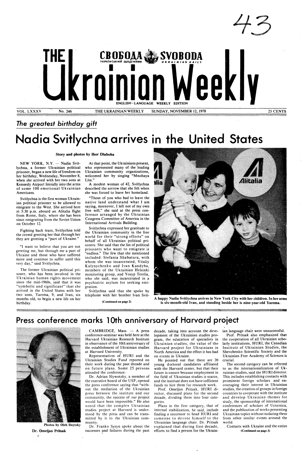 The Ukrainian Weekly 1978, No.43