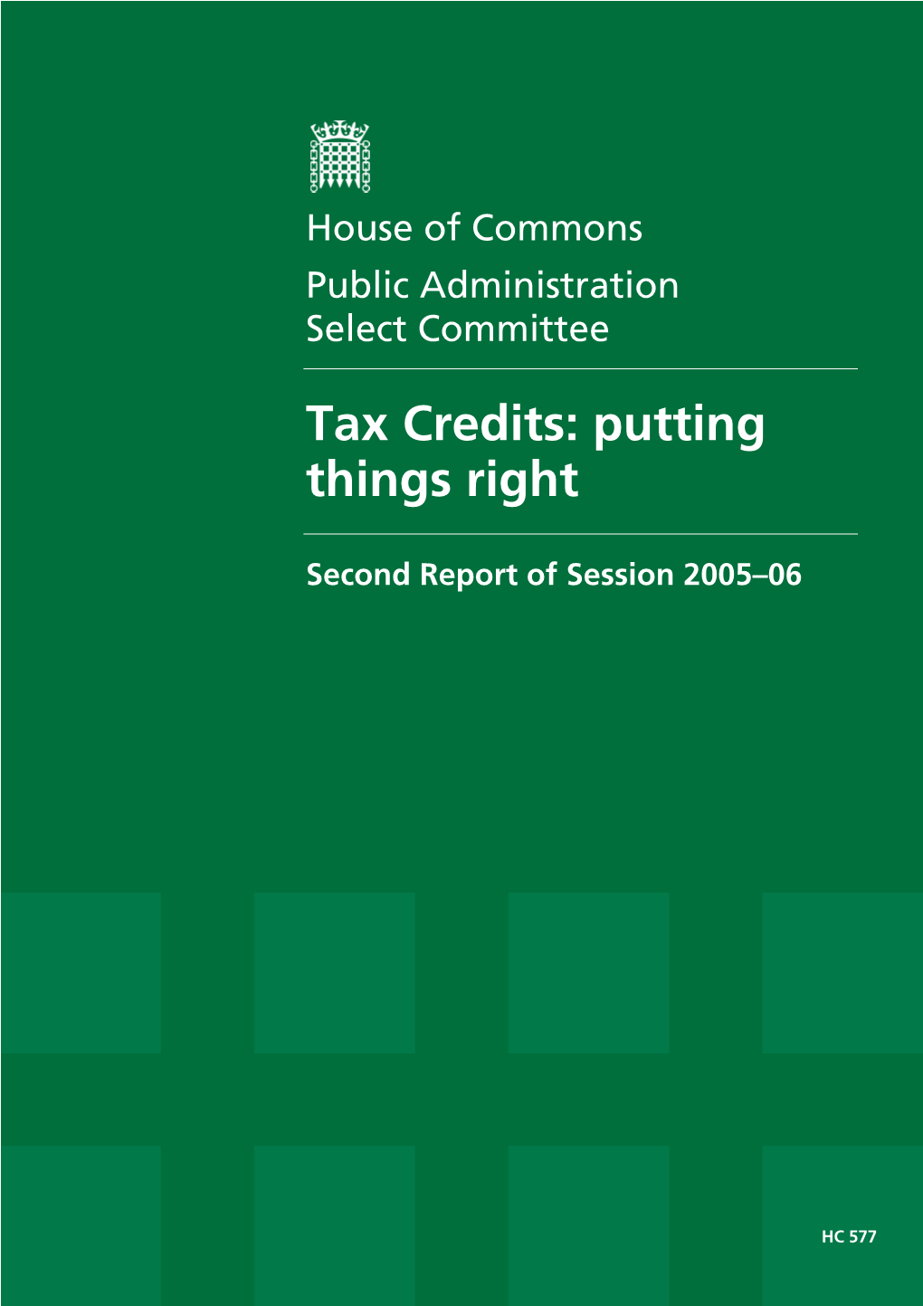 Tax Credits: Putting Things Right