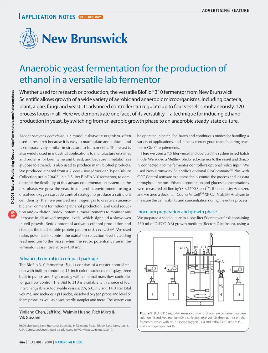 Anaerobic Yeast Fermentation for the Production of Ethanol in a Versatile