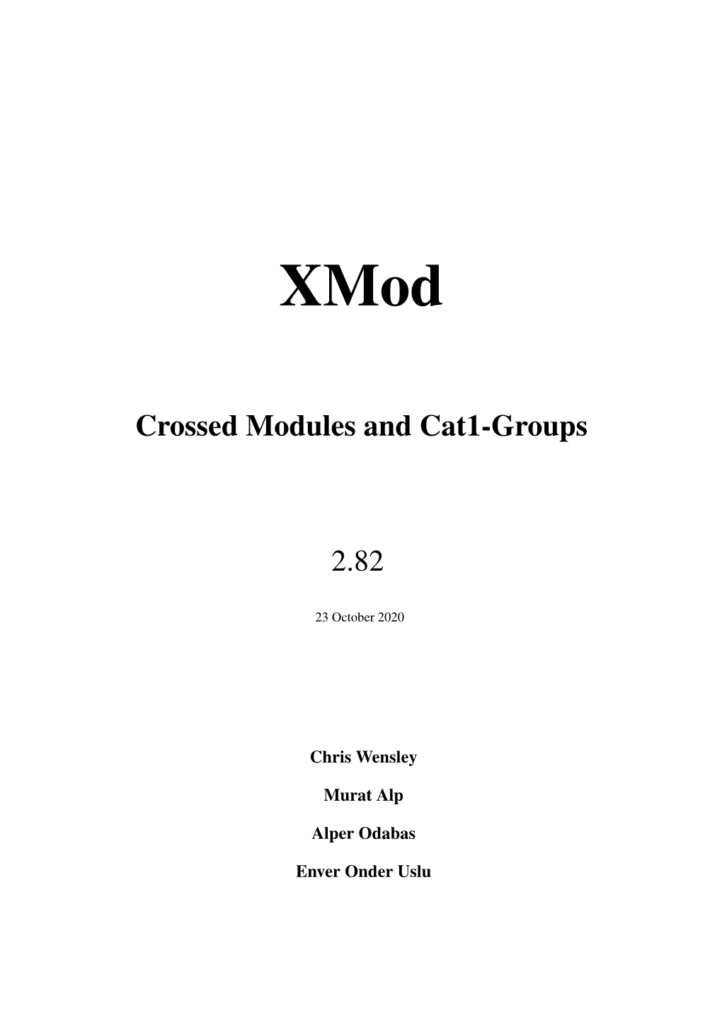 Crossed Modules and Cat1-Groups 2.82