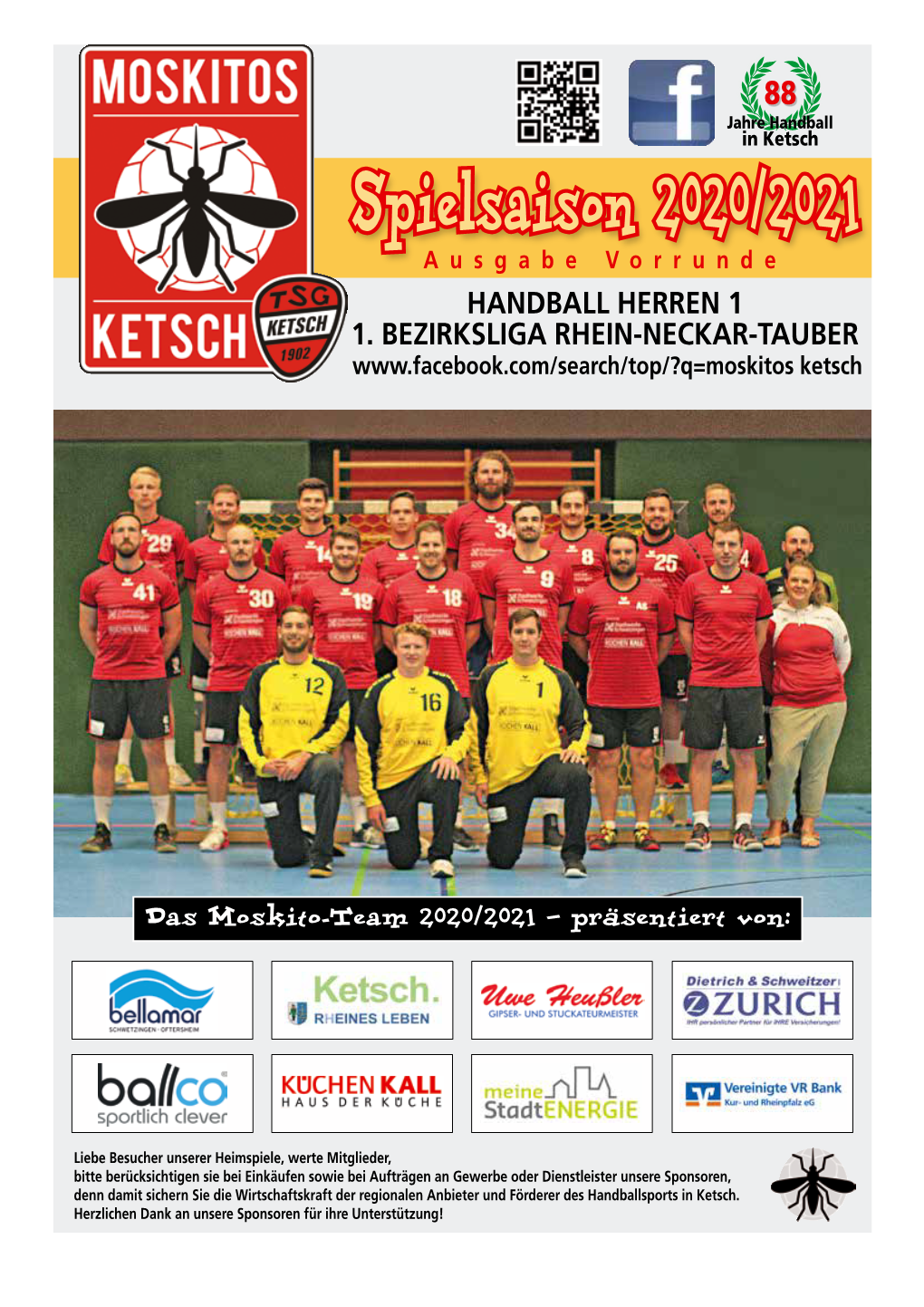 Spielsaison 2020/2021 Ausgabe Vorrunde HANDBALL HERREN 1 1