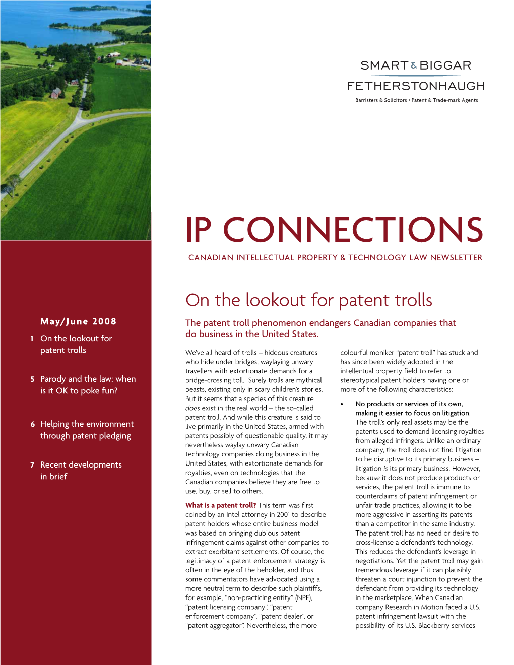 Ip Connections Canadian Intellectual Property & Technology Law Newsletter
