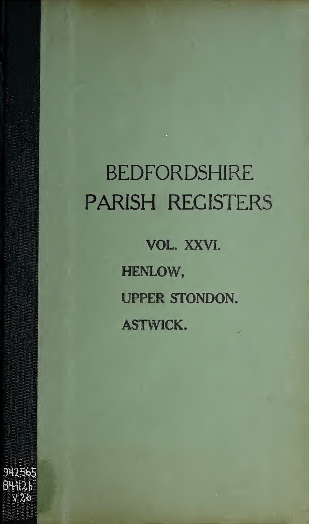 Bedfordshire Parish Registers