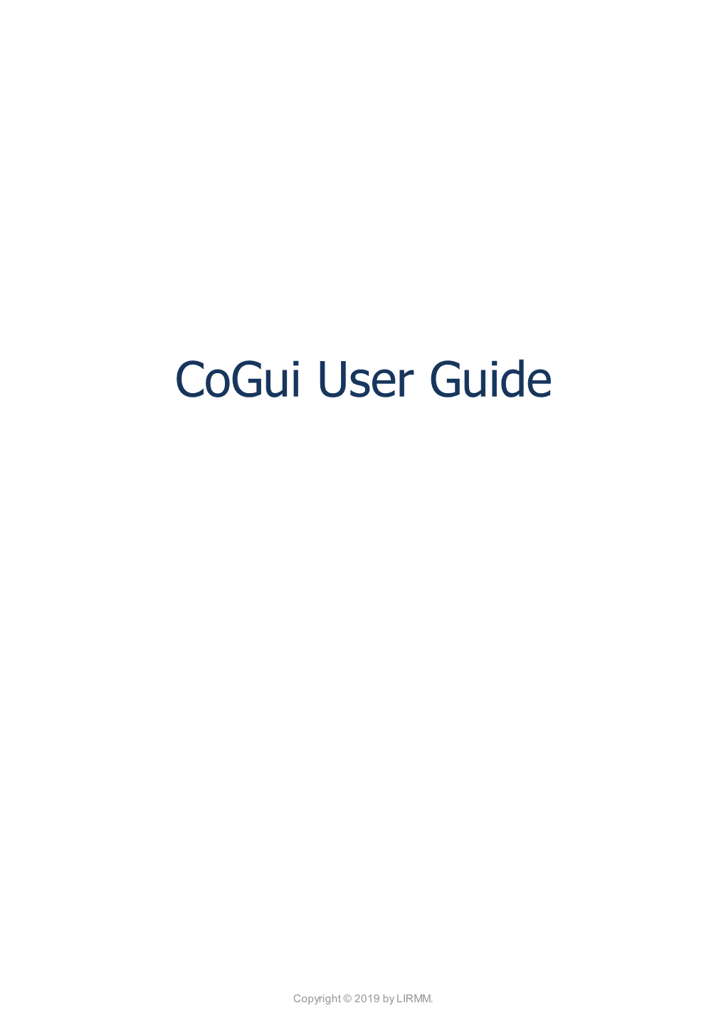 Cogui User Guide