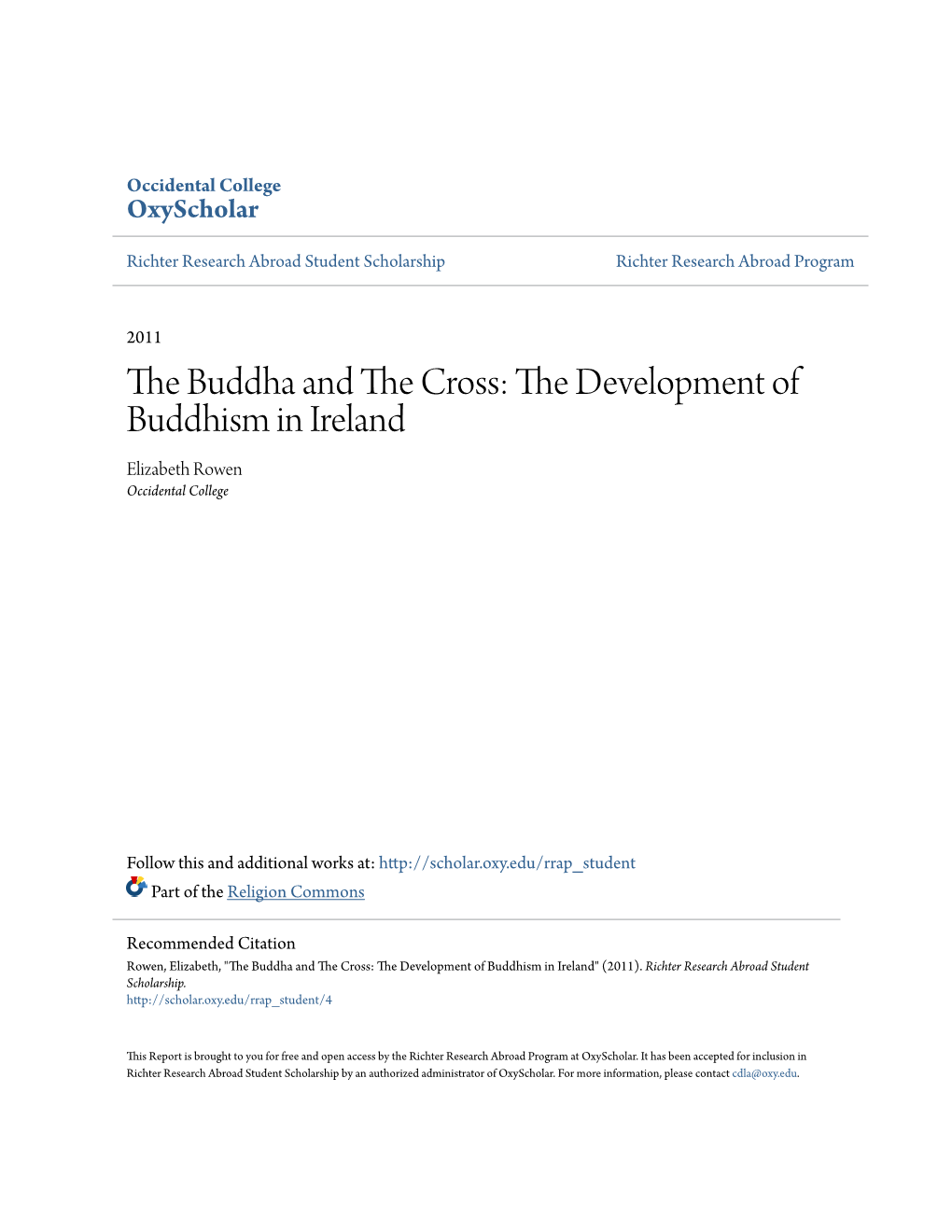 The Development of Buddhism in Ireland