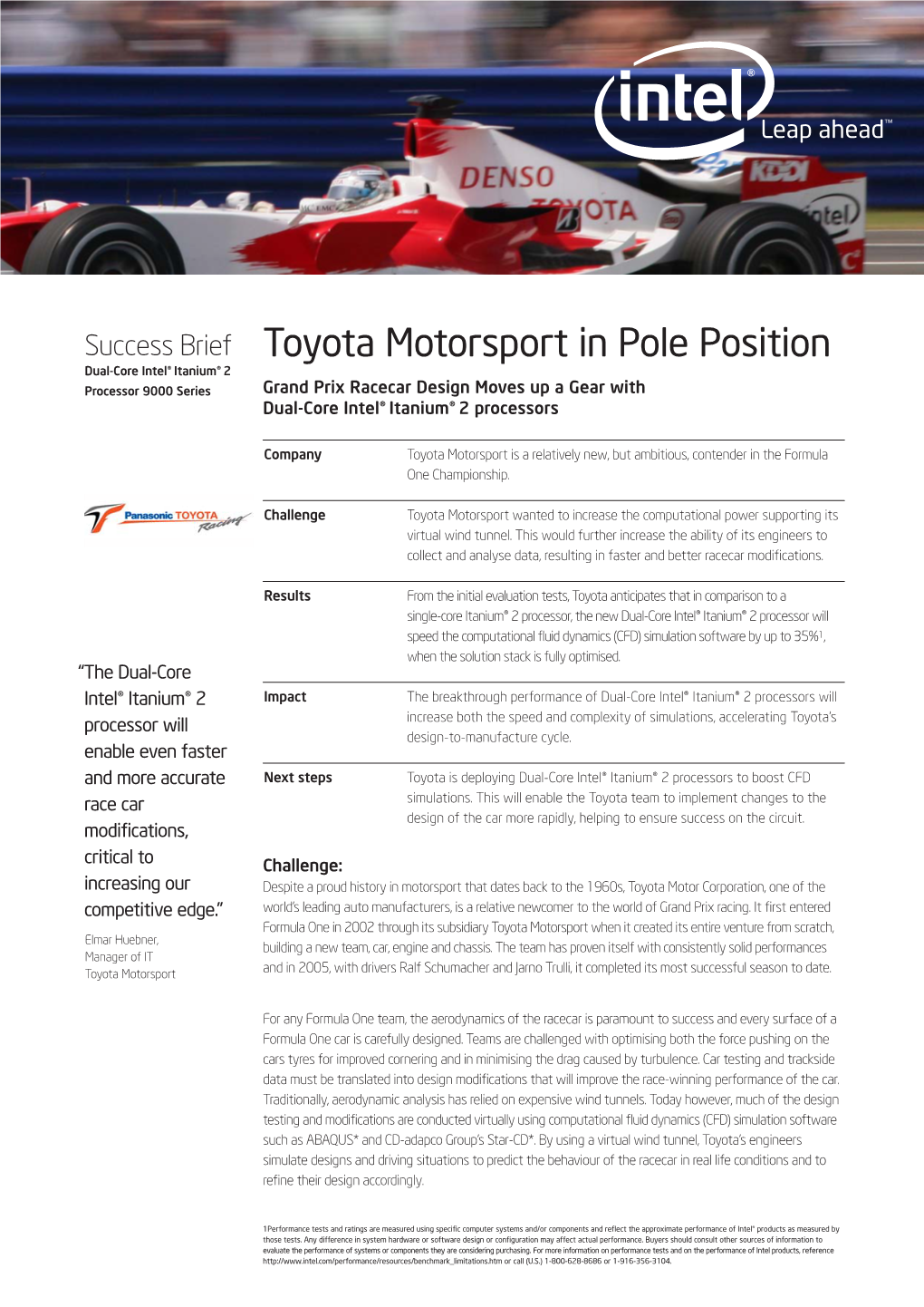Toyota Motorsport in Pole Position